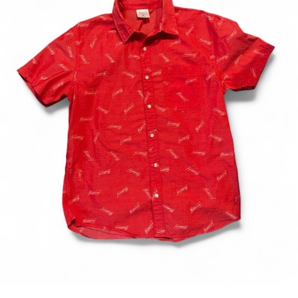 #vintage Budweiser Red Men's Shirt